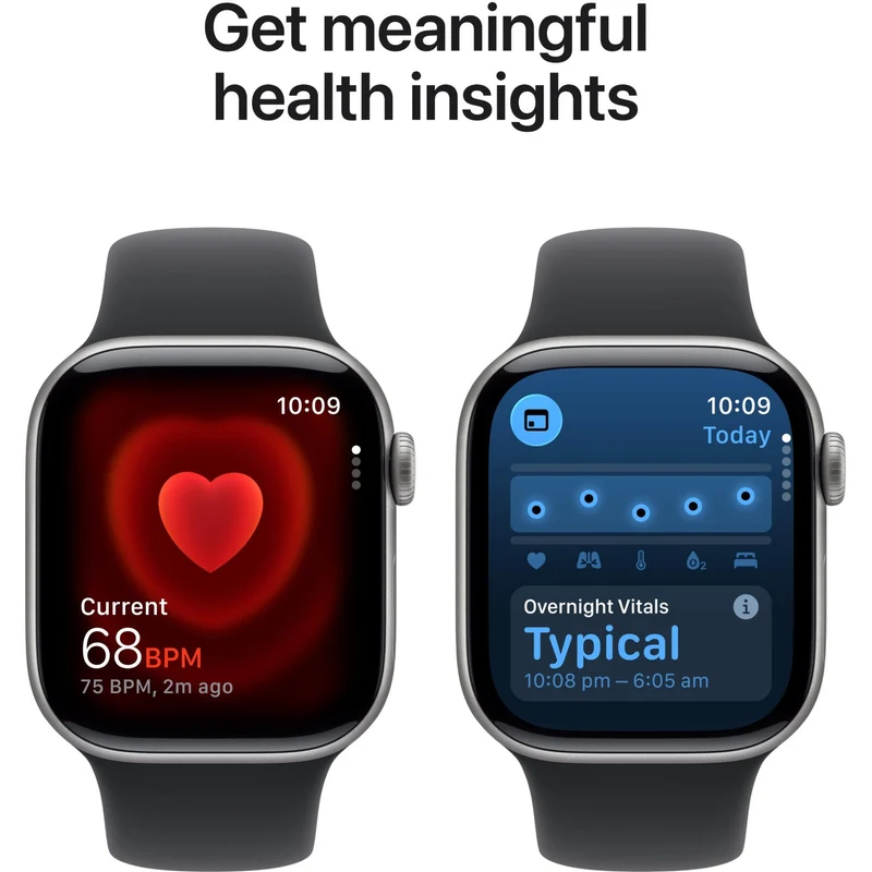 Apple Watch Series 11 42mm Space Grey Aluminium Case GPS + Cellular Sport Band (S/M) [Black]