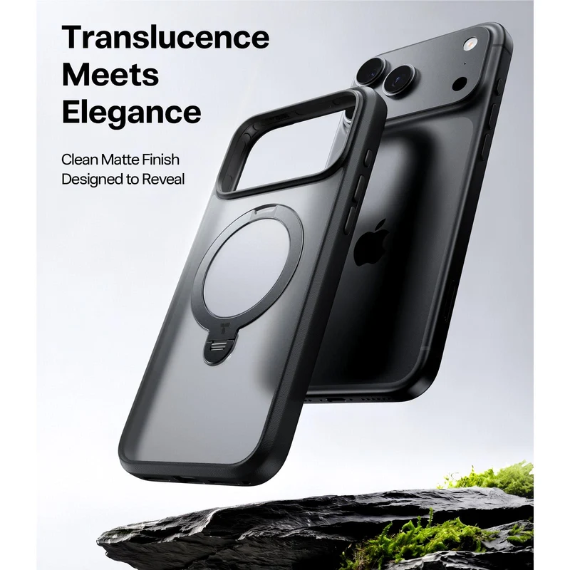 Torras Ostand Q3 Spin Case for iPhone 18 Pro Max (Black)