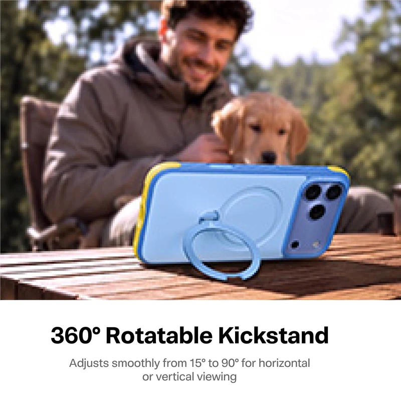 Torras Ostand Q3 Rugged Case for iPhone 18 Pro (Island Blue)