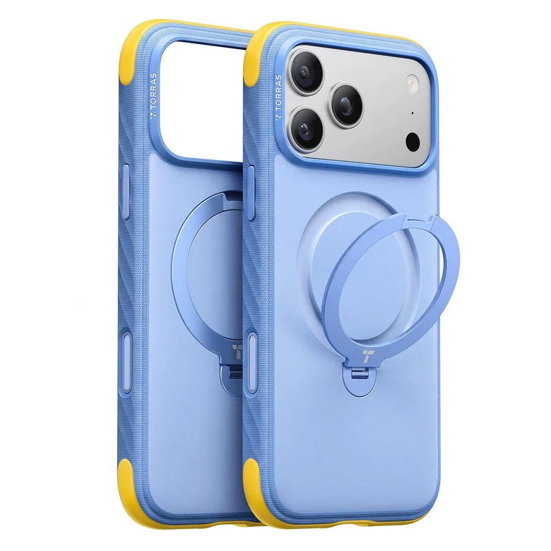 Torras Ostand Q3 Rugged Case for iPhone 18 Pro Max (Island Blue)