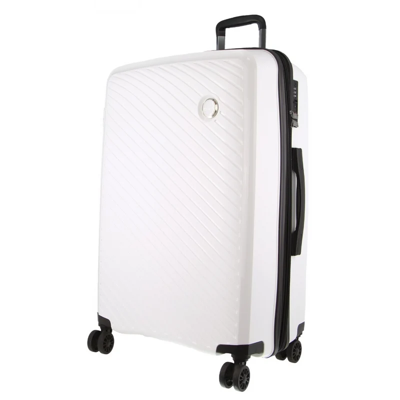 Pierre Cardin x Milleni 3-Piece Hardshell Super Light Luggage Bags Travel Suitcase - Burgundy/White