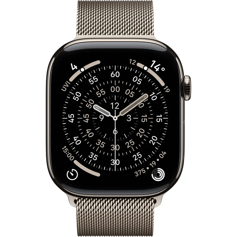 Apple Watch Series 11 46mm Natural Titanium Case GPS + Cellular Natural Milanese Loop (M/L)