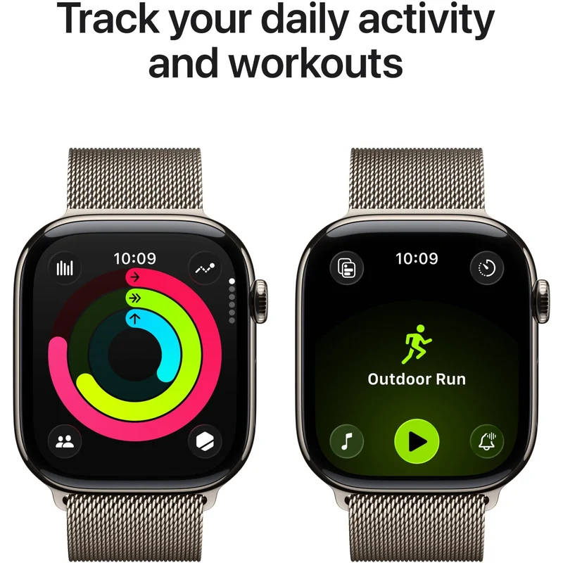 Apple Watch Series 11 46mm Natural Titanium Case GPS + Cellular Natural Milanese Loop (S/M)
