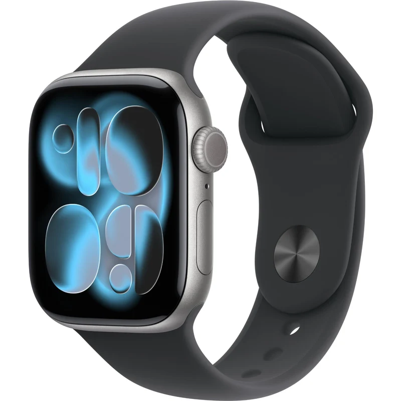 Apple Watch Series 11 42mm Space Grey Aluminium Case GPS + Cellular Sport Band (M/L) [Black]