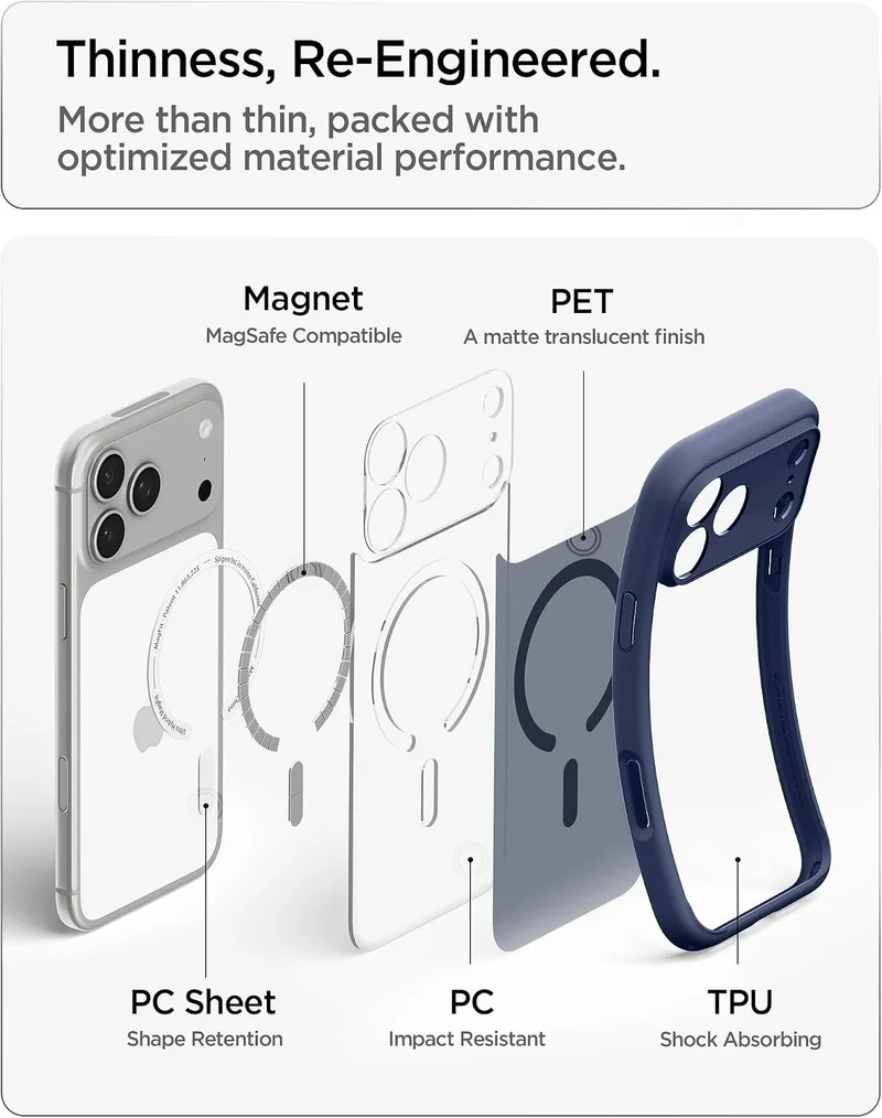 SPIGEN Ultra Hybrid MagSafe Case for iPhone 18 Pro Max/17 Pro Max (Frost Deep Blue)