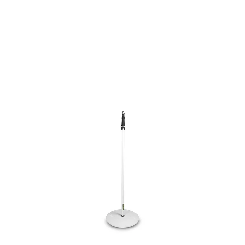 Gravity Straight Mic Stand with Round Base 160cm (White)