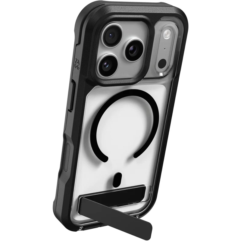 ZAGG Rainier Snap KickStand Case for iPhone 18 Pro/17 Pro (Black)