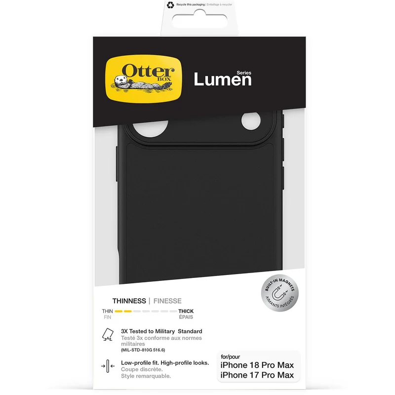OtterBox Lumen Magnetic Case for iPhone 18 Pro Max (Black)