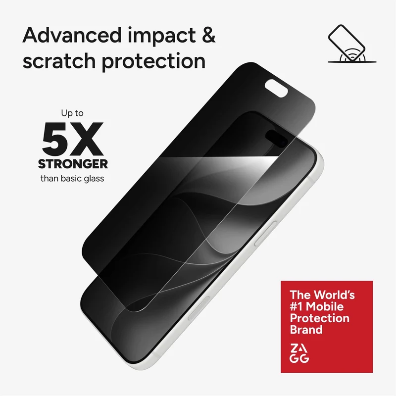 ZAGG InvisibleShield Glass Privacy XTR Screen Protector for iPhone 18 Pro Max
