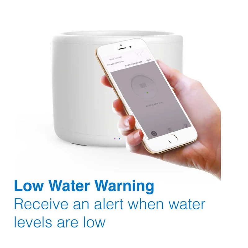 Tech4Pets 2L Smart Water Fountain w/ UV Filter Light for Pets WiFi App Support