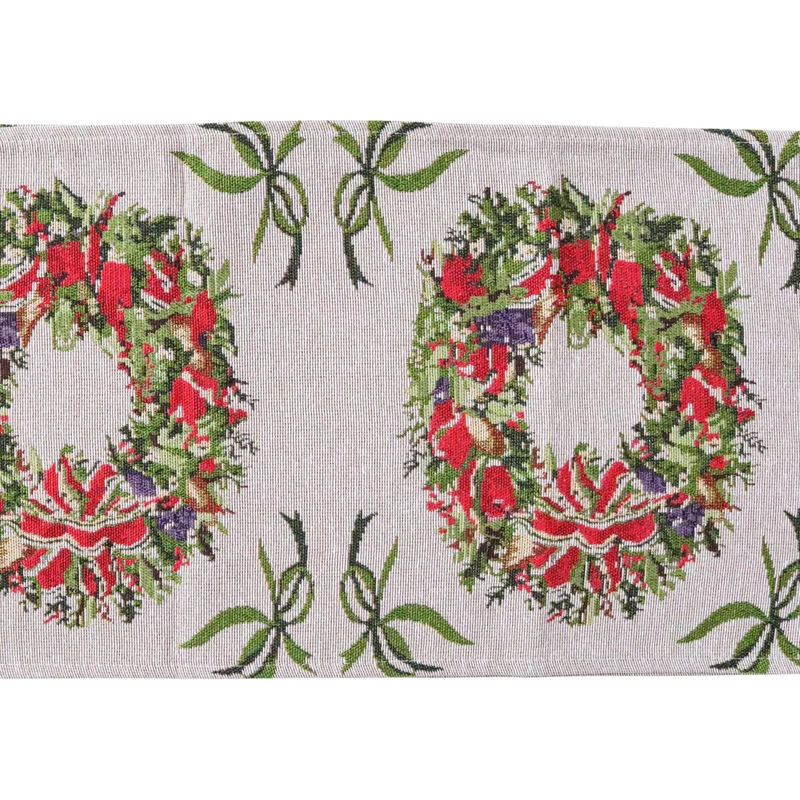 LVD 34x180cm Polyester Wreath Christmas Table Runner Home/Kitchenware Decor