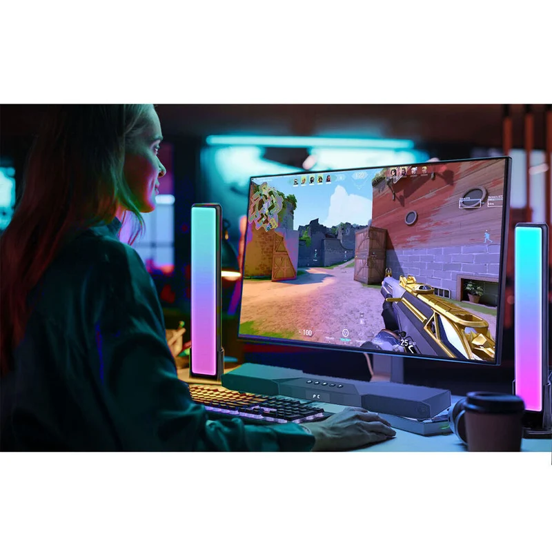 Precision RGB S1000 Gaming Soundbar with Subwoofer Bluetooth/Optical/AUX/USB/eARC