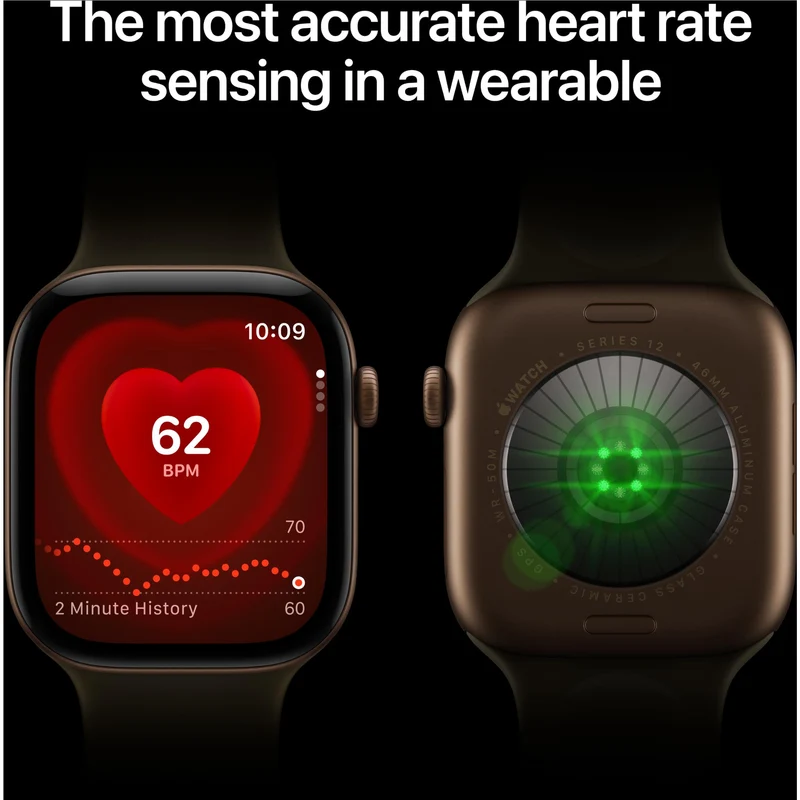 Apple Watch Series 12 46mm Light Gold Aluminium Case GPS Sport Band (M/L) [Sand]