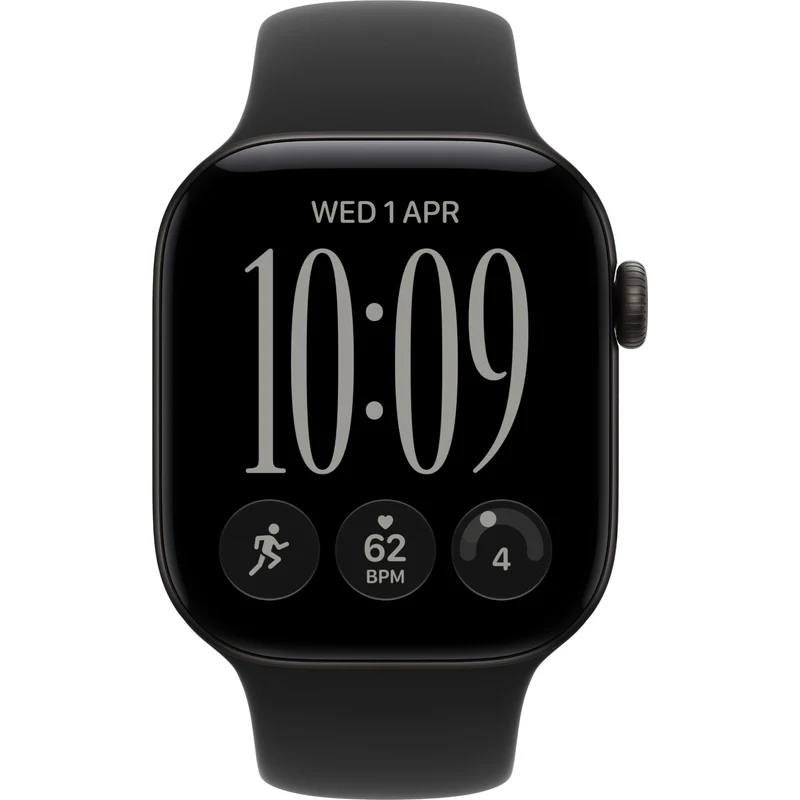 Apple Watch Series 12 46mm Black Aluminium Case GPS Sport Band (M/L) [Black]