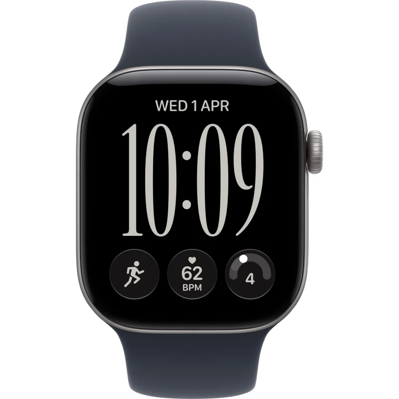 Apple Watch Series 12 42mm Space Grey Aluminium Case GPS Sport Band (S/M) [Navy Blue]
