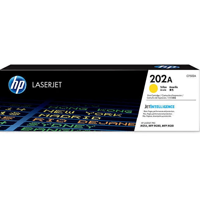 HP 202A Toner Ink Cartridge CF502A Genuine Original (Yellow)