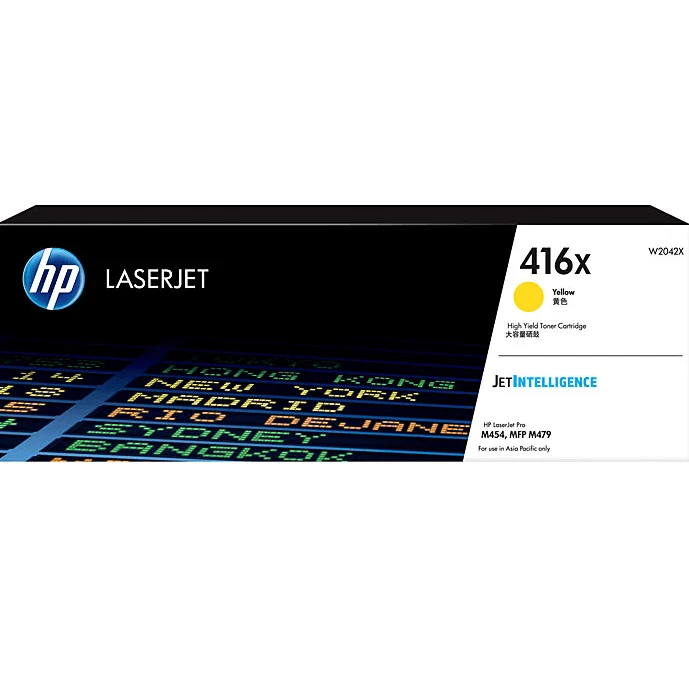 HP 416X Toner Ink Cartridge High Yield Yellow LaserJet Pro Genuine