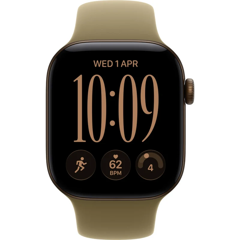 Apple Watch Series 12 42mm Dark Bronze Aluminium Case GPS Sport Band - (S/M) [Olive]