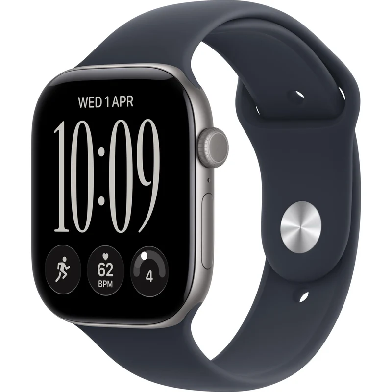 Apple Watch Series 12 46mm Space Grey Aluminium Case GPS Sport Band (S/M) [Navy Blue]