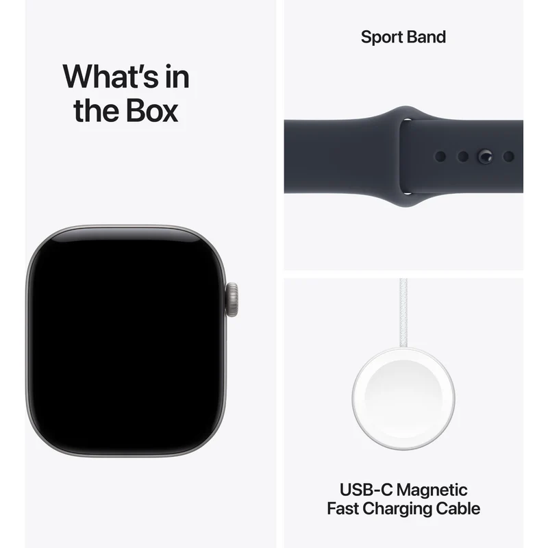 Apple Watch Series 12 46mm Space Grey Aluminium Case GPS Sport Band (S/M) [Navy Blue]